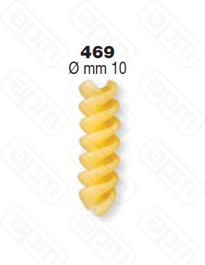 ФОРМА LA MONFERRINA ДЛЯ DOLLY  PNUOVA FUSILLI 2 PRINCIPI 10 ММ ДИАМЕТР 469 БРОНЗА